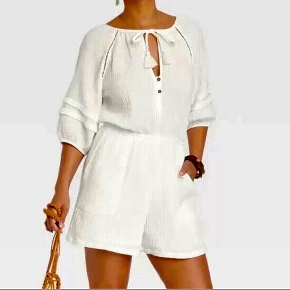 Knox Rose Pants - Romper white